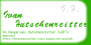 ivan hutschenreitter business card